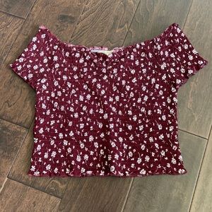 off the shoulder cropped top